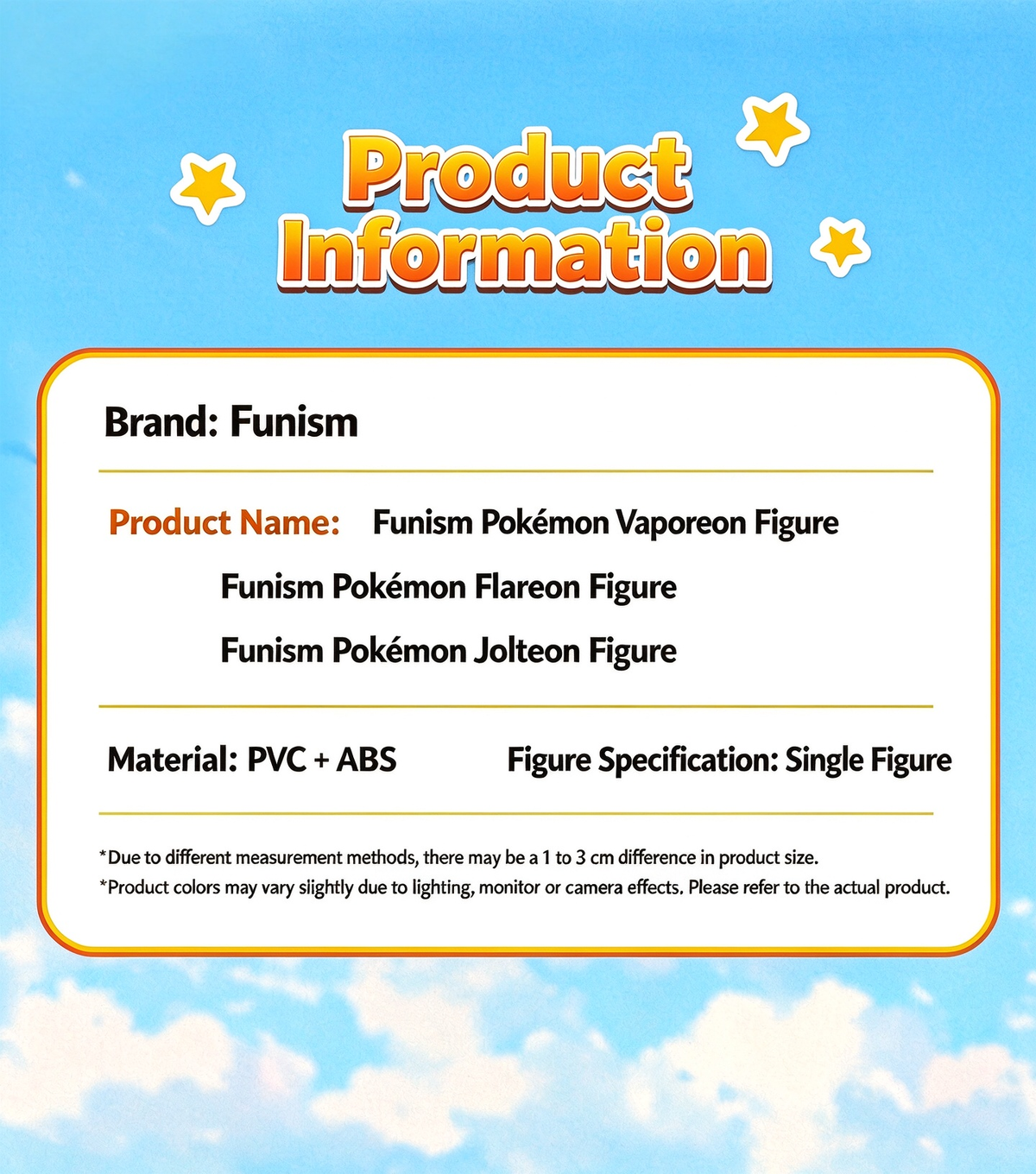 Funism: Pokémon Prime Figure Series Medium Scale Figures---Jolteon